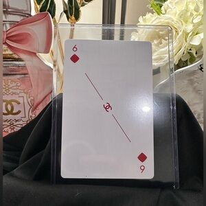 Chanel Playing Card Red 6 of Diamonds